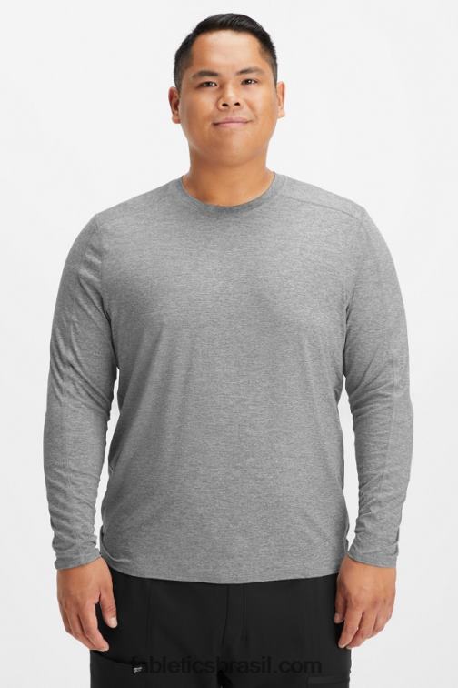 Fabletics urze cinza 420HR3590 underscrub de manga comprida todos os dias homens