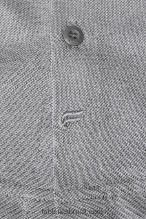 Fabletics urze cinza clássico 420HR3585 o botão de manga longa traço para cima homens