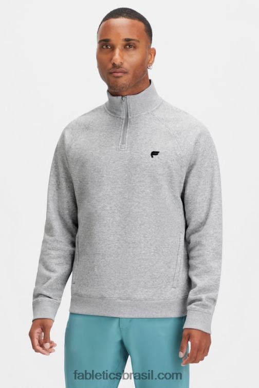 Fabletics urze cinza clássico 420HR3606 o go-to 1/4 zip 187 homens