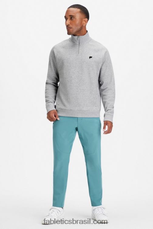 Fabletics urze cinza clássico 420HR3606 o go-to 1/4 zip 187 homens