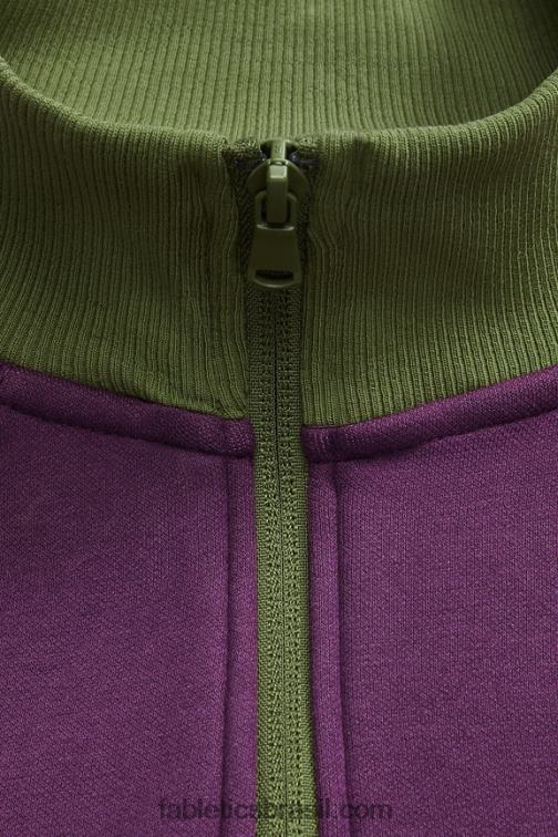 Fabletics vinho quente/musgo escuro multi 420HR3612 o go-to 1/4 zip 188 homens