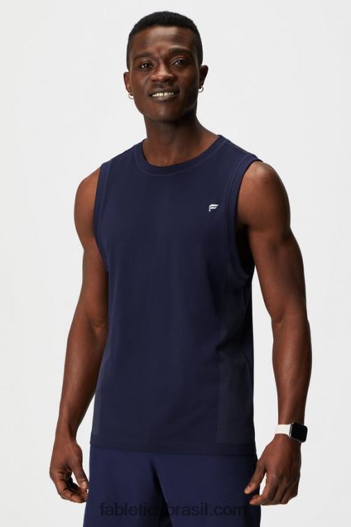 Fabletics marinha profunda 420HR3373 o tanque muscular do dia de treinamento homens