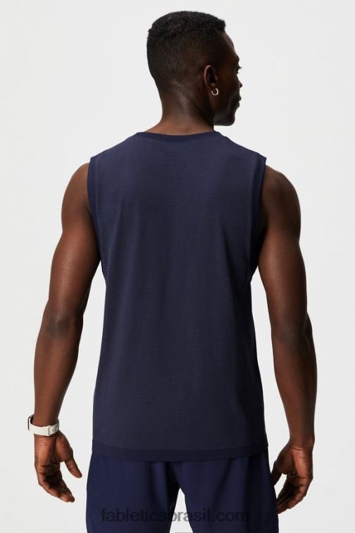 Fabletics marinha profunda 420HR3373 o tanque muscular do dia de treinamento homens