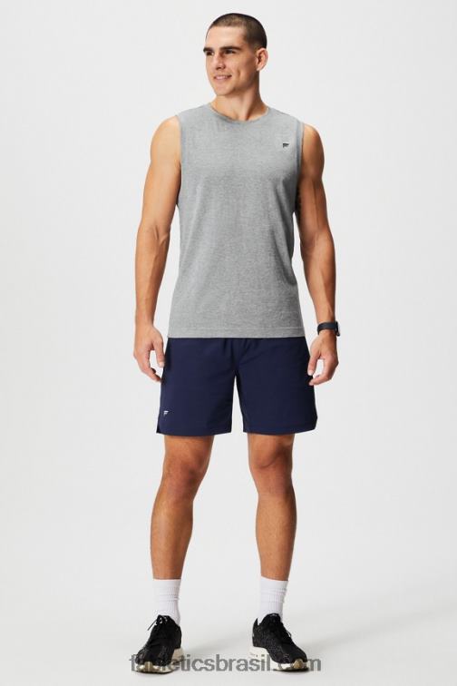 Fabletics meio cinza htr 420HR3374 o tanque muscular do dia de treinamento homens