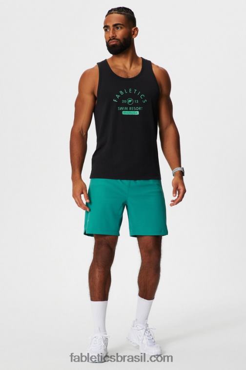Fabletics nadar preto 420HR3378 o tanque 24-7 homens