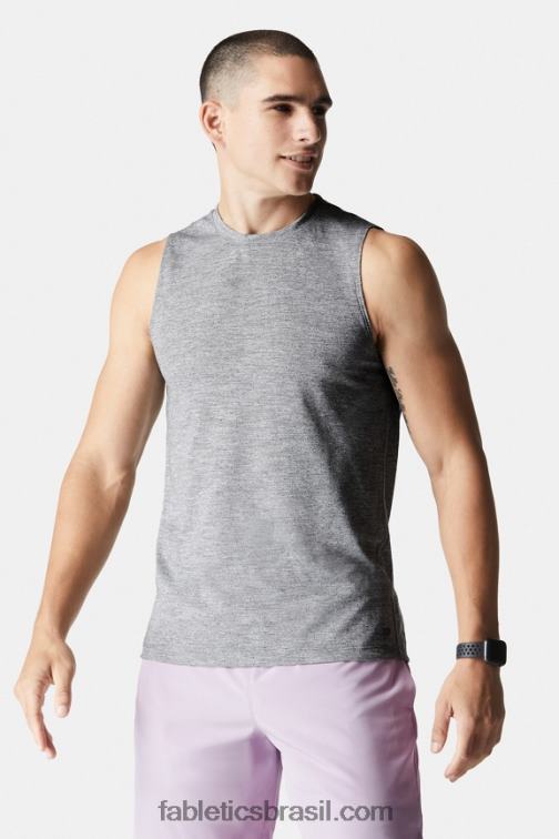 Fabletics urze cinza 420HR3400 a camiseta sem mangas da primeira fila homens
