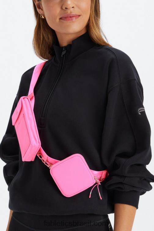 Fabletics rosa elétrica 420HR2922 clipe transversal modular mulheres
