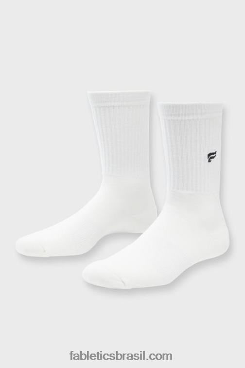 Fabletics branco clássico 420HR2967 a meia da tripulação todos os dias mulheres