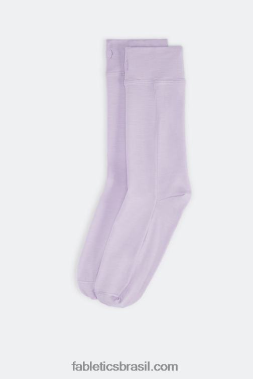 Fabletics céu roxo urze 420HR2990 meia restoreknit 9'' mulheres