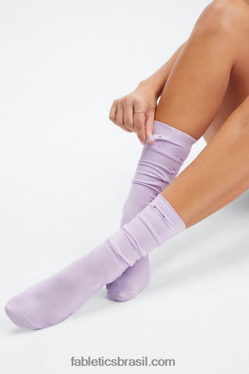 Fabletics céu roxo urze 420HR2990 meia restoreknit 9'' mulheres