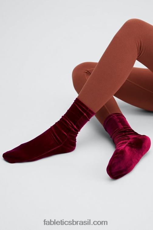Fabletics explosão de cereja 420HR3003 meia de veludo mulheres