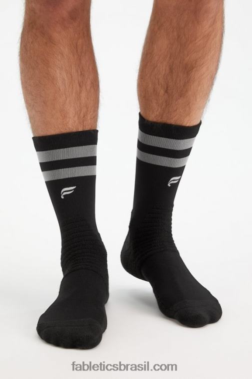 Fabletics faixa preta cinza 420HR2998 a meia da equipe de desempenho mulheres