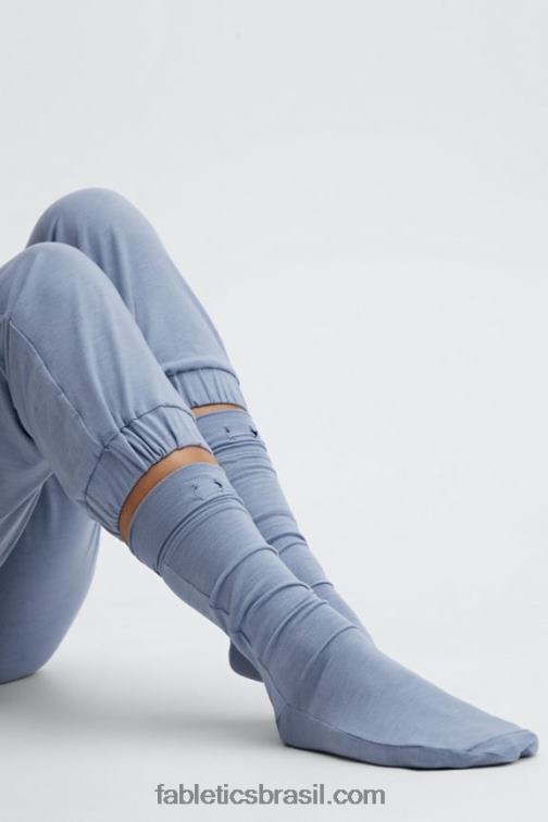 Fabletics jeans desbotado 420HR2991 meia restoreknit 9'' mulheres