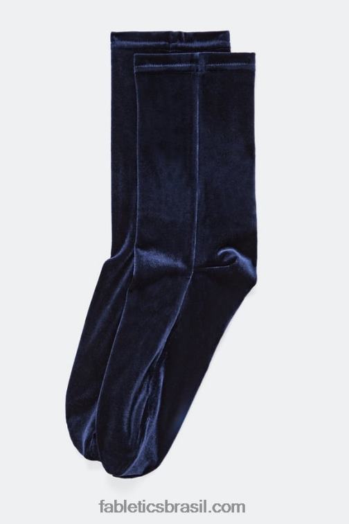 Fabletics marinha profunda 420HR3005 meia de veludo mulheres