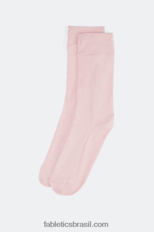 Fabletics pó de urze rosa 420HR2989 meia restoreknit 9'' mulheres