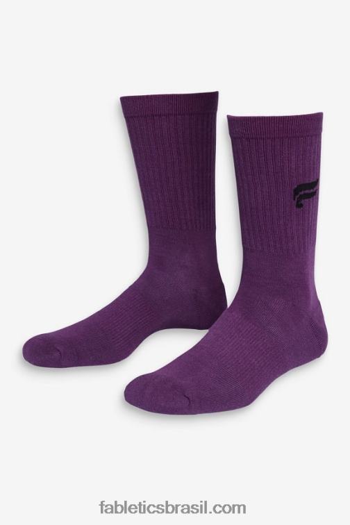 Fabletics vinho com canela 420HR2970 a meia da tripulação todos os dias mulheres