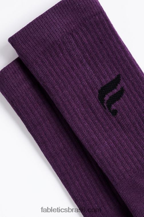 Fabletics vinho com canela 420HR2970 a meia da tripulação todos os dias mulheres