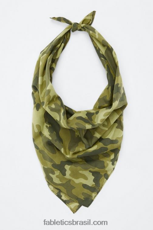 Fabletics camuflagem verde-oliva desbotada 420HR3031 bandana mulheres