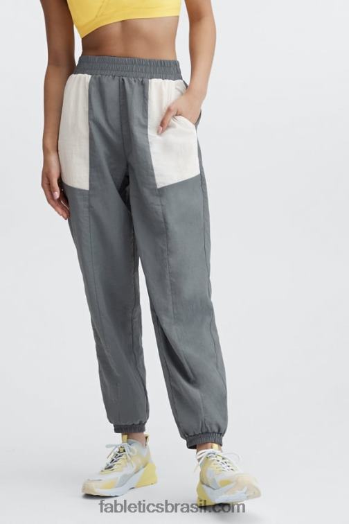 Fabletics ameixa de açúcar/bolinhas pretas 420HR127 calça de trilha bicolor kickback mulheres