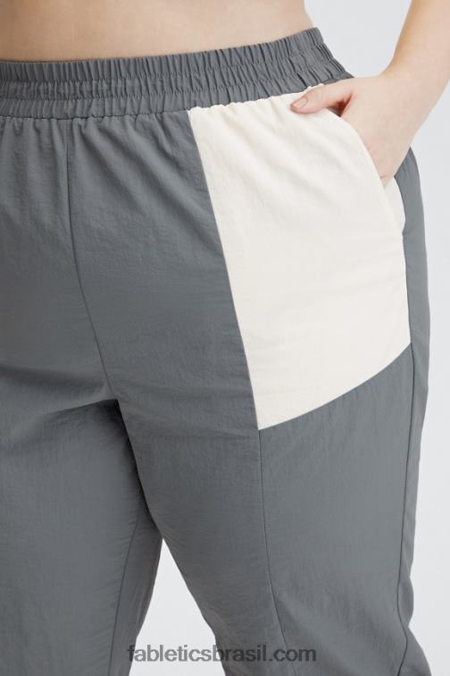 Fabletics ameixa de açúcar/bolinhas pretas 420HR128 calça de trilha bicolor kickback mulheres