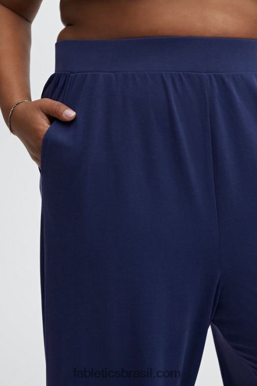 Fabletics branco/multi 420HR194 calça larga de malha elegante mulheres