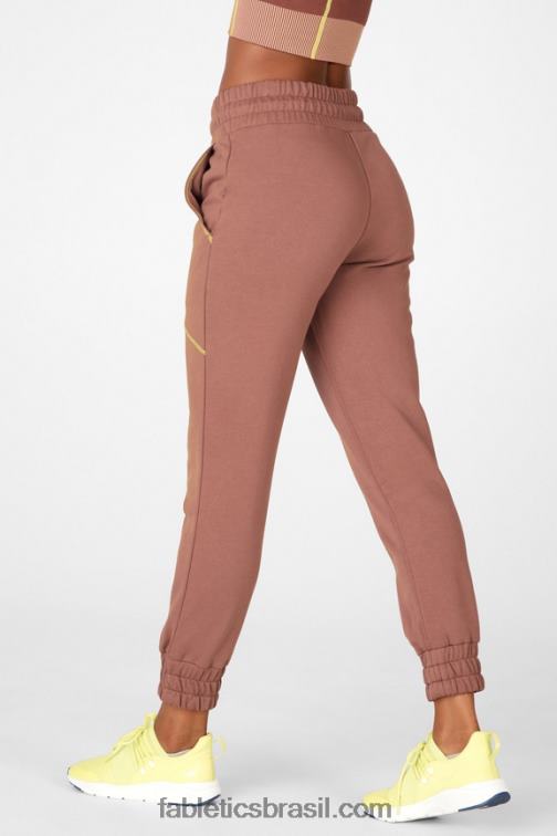 Fabletics castanha/gaia/raspas 420HR221 calça de moletom íris mulheres