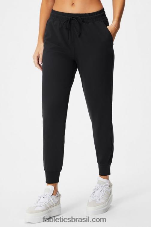 Fabletics castanha/gaia/raspas 420HR39 corredor de desempenho de cintura alta mulheres