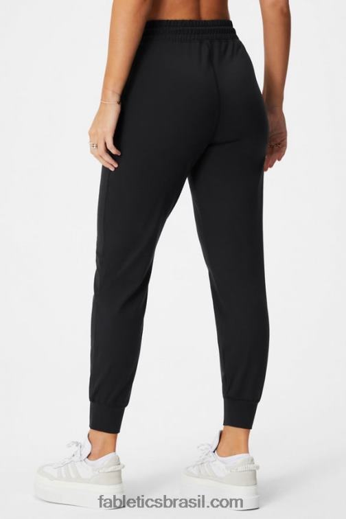 Fabletics castanha/gaia/raspas 420HR39 corredor de desempenho de cintura alta mulheres