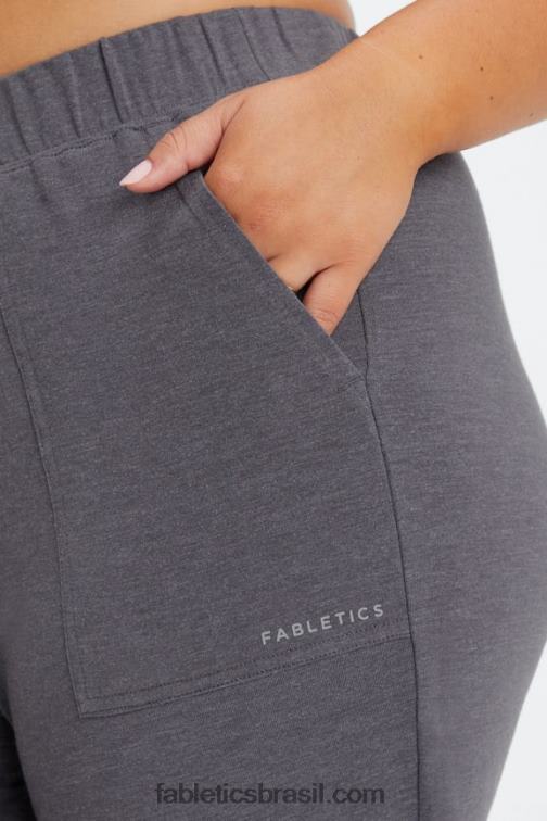Fabletics cereja doce escura/casca mole 420HR79 calça cônica restoreknit mulheres