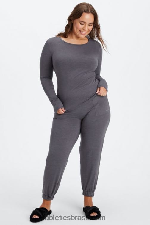 Fabletics cereja doce escura/casca mole 420HR79 calça cônica restoreknit mulheres