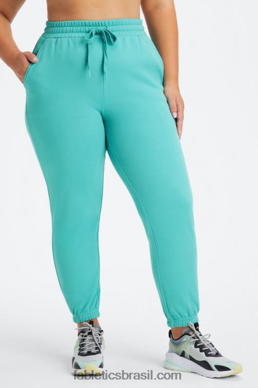 Fabletics ciano escuro/aveia 420HR90 calça de moletom clássica eco go-to mulheres