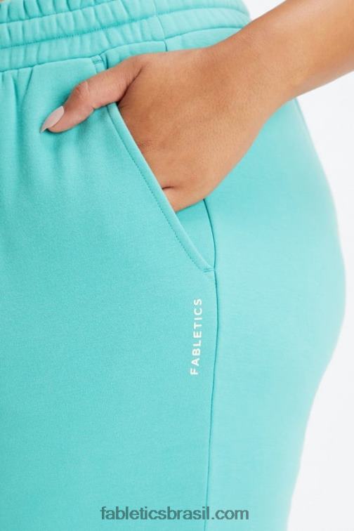 Fabletics ciano escuro/aveia 420HR90 calça de moletom clássica eco go-to mulheres