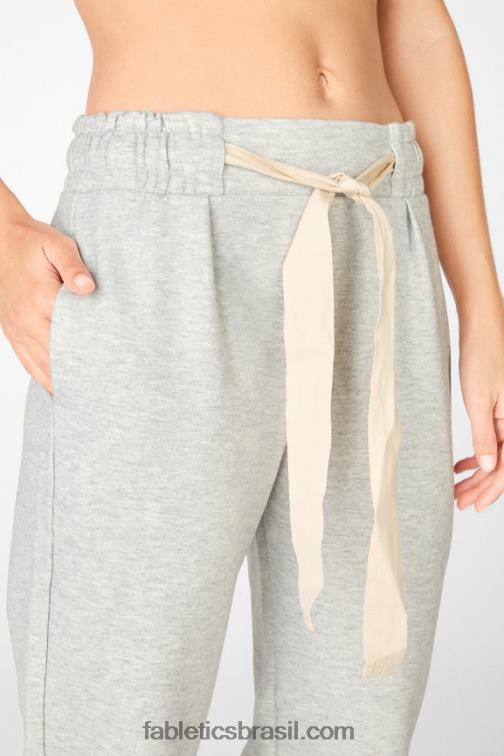 Fabletics cinza claro urze/café com leite 420HR209 calça cônica de esmeril mulheres