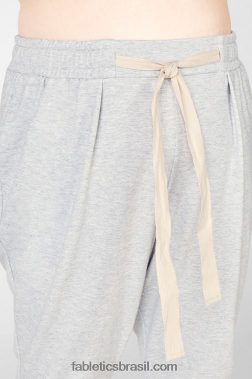 Fabletics cinza claro urze/café com leite 420HR210 calça cônica de esmeril mulheres