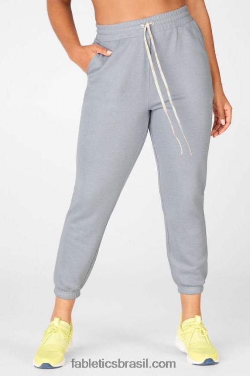 Fabletics cinza golfinho/tintura de gravata macia 420HR201 calça de moletom esterlina mulheres