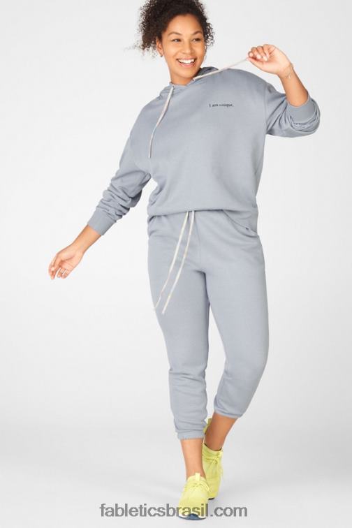 Fabletics cinza golfinho/tintura de gravata macia 420HR201 calça de moletom esterlina mulheres