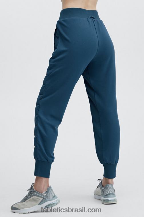 Fabletics cinza menta/oliva 420HR161 aspen puffer jogger mulheres