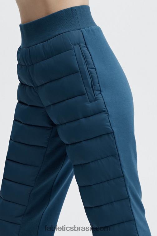 Fabletics cinza menta/oliva 420HR161 aspen puffer jogger mulheres