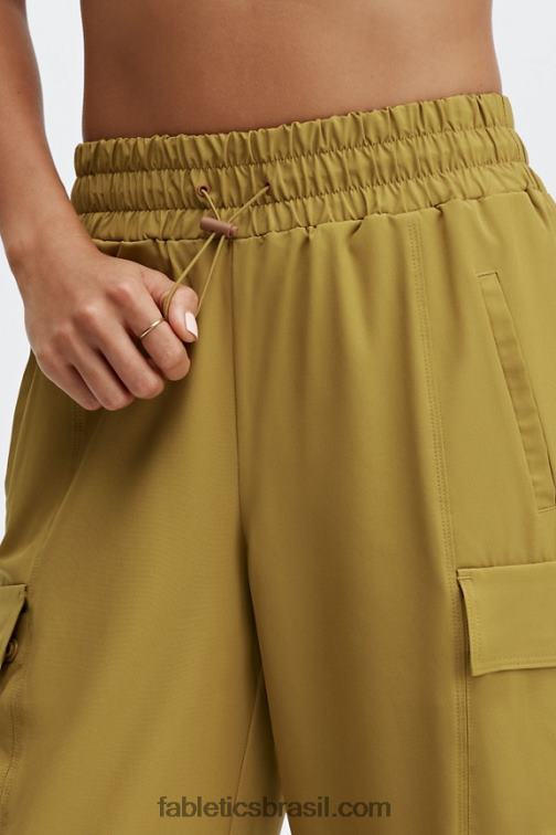 Fabletics cinza mineral/vermelho morango 420HR176 calça cargo eleanor mulheres