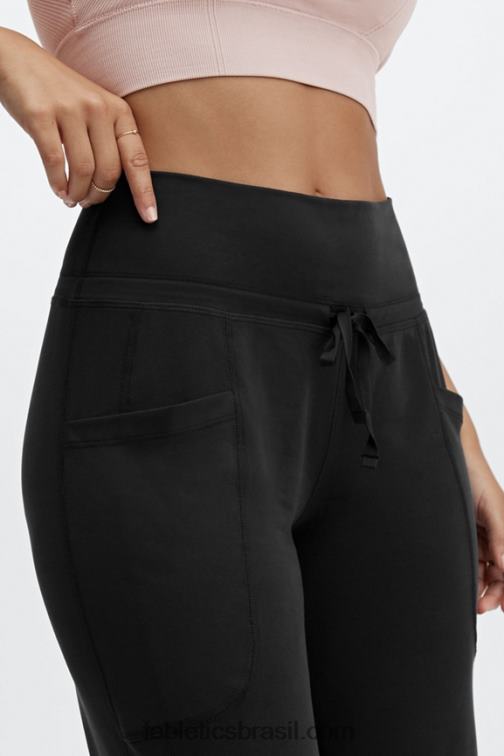 Fabletics colegial marinho/branco clássico 420HR153 calça de cordão de malha elegante mulheres