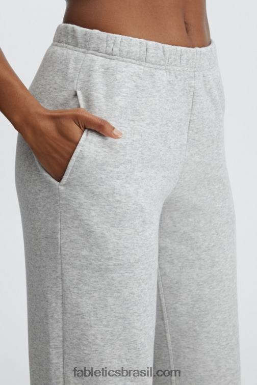 Fabletics concreto/seda 420HR111 calça de moletom de perna larga mulheres