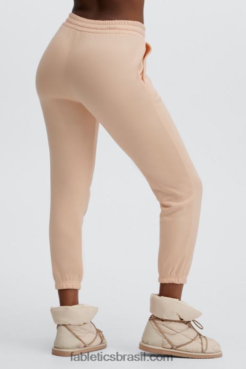 Fabletics creme preto/limão 420HR95 calça de moletom clássica eco go-to mulheres