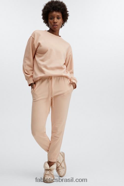 Fabletics creme preto/limão 420HR95 calça de moletom clássica eco go-to mulheres