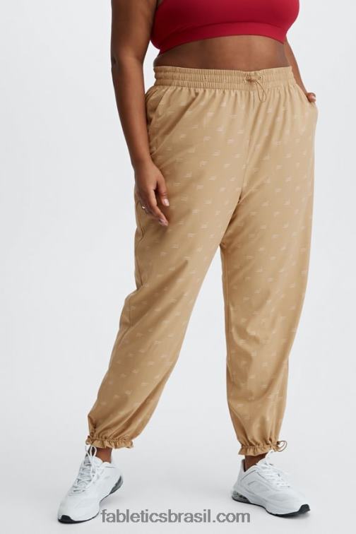 Fabletics cristal azul/caqui 420HR130 calça de tecido iggy mulheres