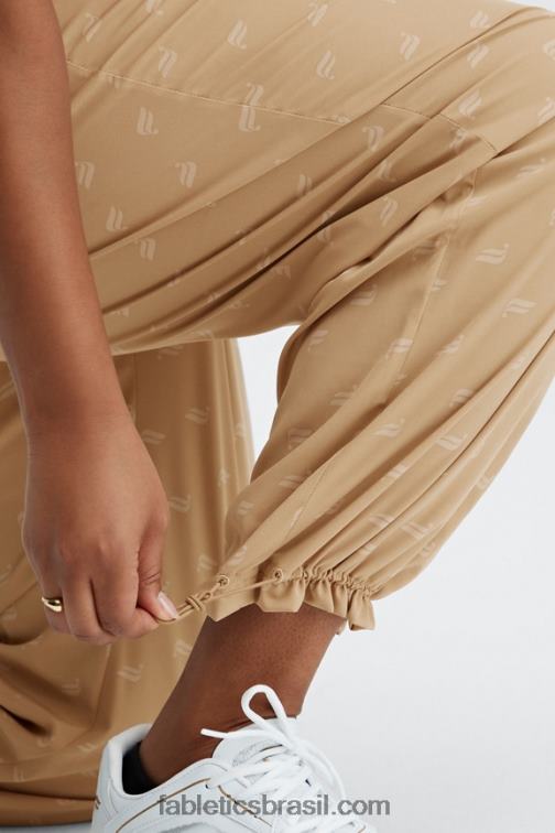 Fabletics cristal azul/caqui 420HR130 calça de tecido iggy mulheres