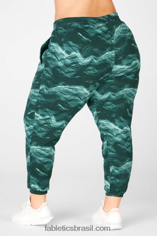 Fabletics escape real/rosa extremo/gráfico 420HR208 calça de moletom cloe slim mulheres