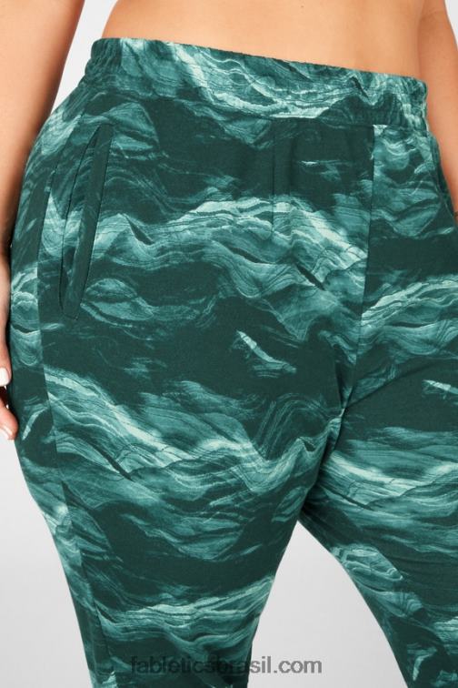 Fabletics escape real/rosa extremo/gráfico 420HR208 calça de moletom cloe slim mulheres