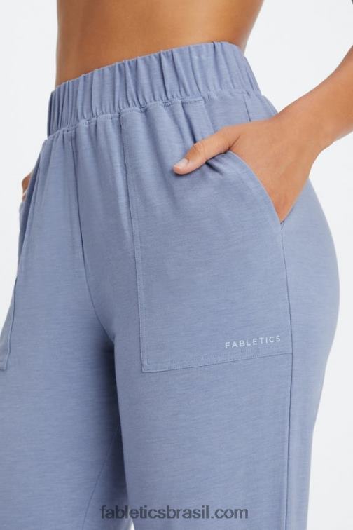 Fabletics gráfico clássico branco/marinho colegial/tênis 420HR78 calça cônica restoreknit mulheres