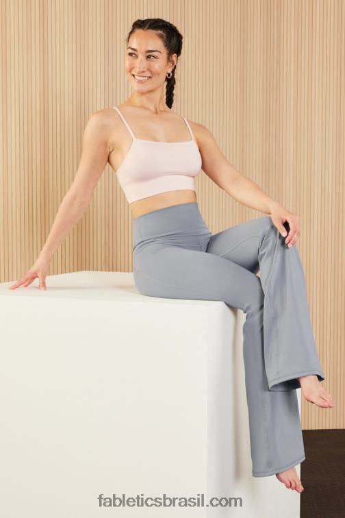 Fabletics grama verde/multi faixa 420HR10 flare cintura alta pureluxe mulheres