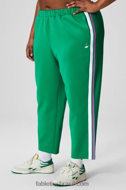 Fabletics grama verde/multi faixa 420HR35 calça tricô afunilada mulheres